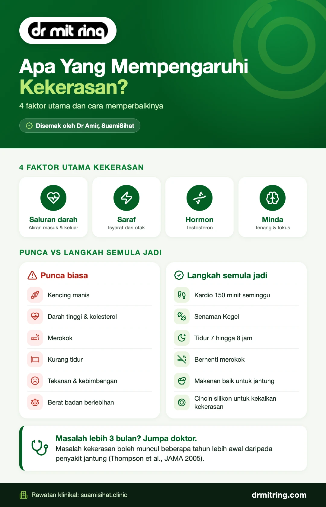 Infografik faktor yang mempengaruhi kekerasan dan langkah semula jadi